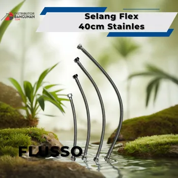 Aksesoris Flusso Selang Flex Stainless Ukuran 40 cm