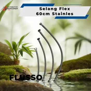 Aksesoris Flusso Selang Flex Stainless Ukuran 60 cm