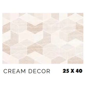 Keramik Platinum Nino Cream Decor - 25x40
