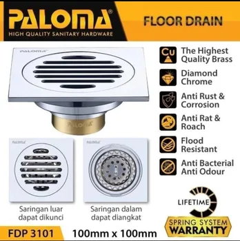 Drainase Lantai Paloma FDP 3101 Chrome