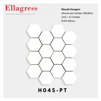 Keramik Ellagress Cutting Mosaic H045 PT IK - 30x30cm. Glossy