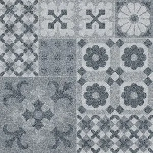 Granite Tile Niro Pebbles GPL03 Charcoal Grey Deco - 60x60