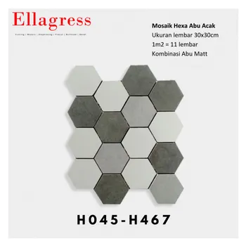 Keramik Ellagress Cutting Mosaic H045 H467 - 30x30cm. Glossy