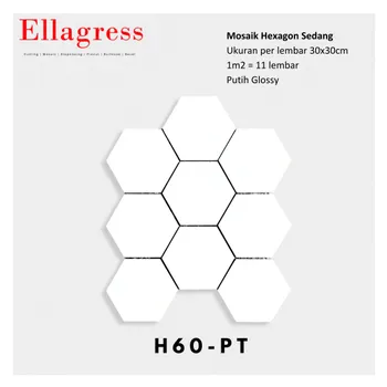 Keramik Ellagress Cutting Mosaic H60 PT - 30x30cm. Glossy