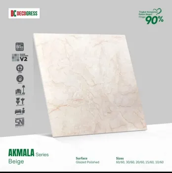Granite Tile Decogress Akmala Beige - 60 X 60. Glazed Polished