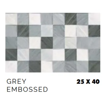 Keramik Platinum Harvey Grey Embossed - 25x40