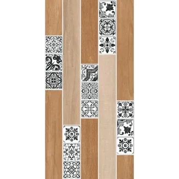 Granite Tile Habitat Inari Deco Nero - 30x60