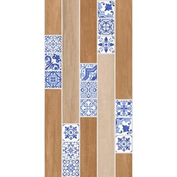 Granite Tile Habitat Inari Deco Blue - 30x60