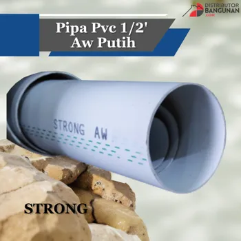 Pipa PVC Strong Ukuran 1/2 Tipe AW Warna Putih