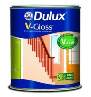 Cat Kayu Dulux Vgloss High Gloss (Ready Mix) 1L - Hitam