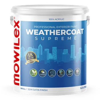 Cat Dinding Mowilex Weathercoat Supreme 20L - Readymix - White