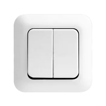 Aksesoris Listrik Broco Saklar Double Gracio White 4162-55