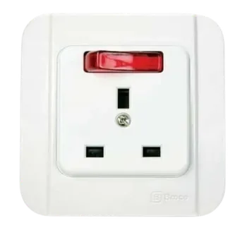 Outlet Listrik Broco Stop Kontak AC GALLEO 3PIN G155-55S Putih