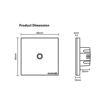 Outlet Listrik Evomab Touch Wallswitch 2 Tombol ESNP-SWS2