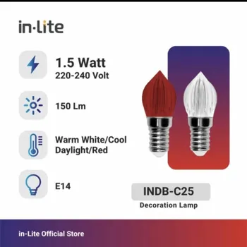 Lampu  Armatur In-Lite INDB-C25 / 1.5 Watt / E14 / Decoration Bulb