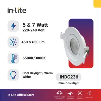 Lampu  Armatur In-Lite Spotlight INDC236 / 5 Watt