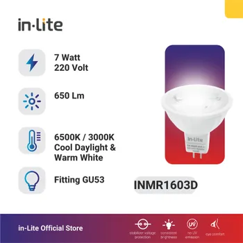 Lampu  Armatur In-Lite Spotlight / INMR1603D / 7 Watt (Dimmable)