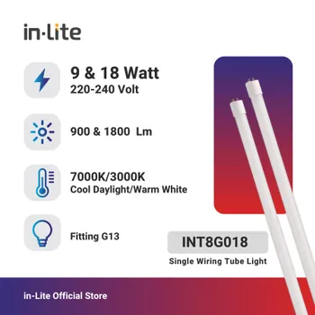 Lampu  Armatur In-Lite Tube Light / INT8G018 / 9 Watt - Default