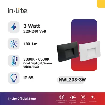 Lampu  Armatur In-Lite Wall Light / INWL238 / 3 Watt - Black