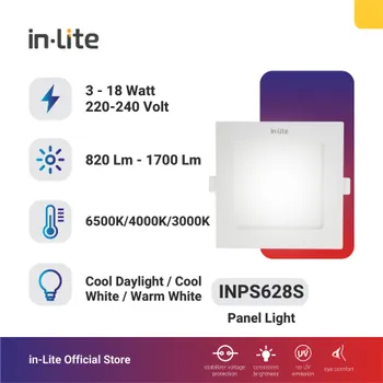 Lampu  Armatur In-Lite Inbow Panel Light / INPS628S / 3 Watt - Default