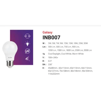 Lampu  Armatur In-Lite INB007 / 9 Watt
