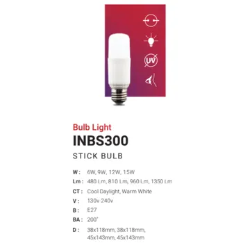 Lampu  Armatur In-Lite Stick Bulb / INBS300 / 6 Watt