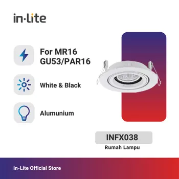 Lampu  Armatur In-Lite INFX038 / Lamp MR16 GU53 - White