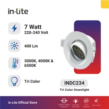 Lampu  Armatur In-Lite Downlight / INDC234 / 7 Watt Tuneable CCT