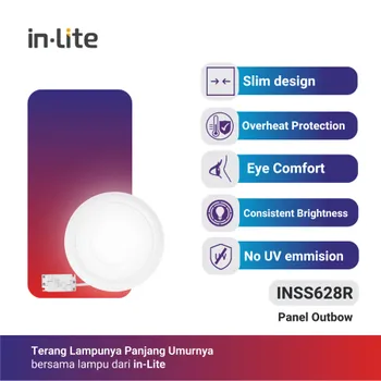 Lampu  Armatur In-Lite Outbow Panel Light / INSS628R / 18 Watt