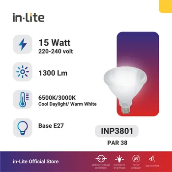 Lampu  Armatur In-Lite Par / INP3801 / 15 Watt