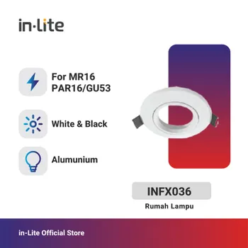 Lampu  Armatur In-Lite INFX036 / Lamp MR16 GU53 - White