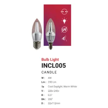 Lampu  Armatur In-Lite INCL005 / 4 Watt / E14