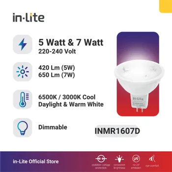 Lampu  Armatur In-Lite Spotlight INMR1607 D / 7 Watt (Dimmable)