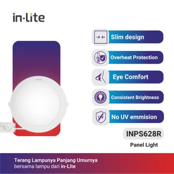 Lampu  Armatur In-Lite Inbow Panel Light / INPS628R / 18 Watt