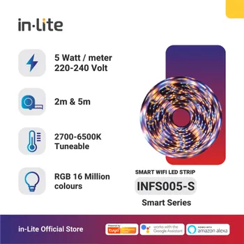 Lampu  Armatur In-Lite Smart Wifi Led Strip / INFS005-S / 5 Watt - 5m/Roll