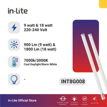 Lampu  Armatur In-Lite Tube Light / INT8G008 / 18 Watt