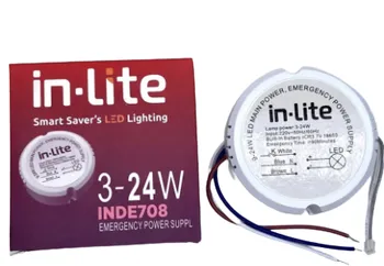Lampu  Armatur In-Lite Power Supply Emergency / INDE708 / 3-24 Watt / Ceiling