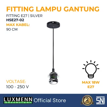 Lampu  Armatur Luxmenn LUX-HSE27-02 / Lampu Gantung Besi / E27 - Gold