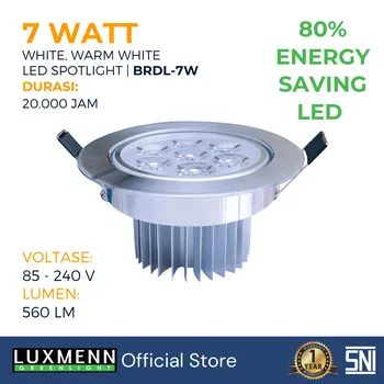 Lampu  Armatur Luxmenn LUX-BRDL / 7 Watt / Lampu Sorot Spotlight - White 6000k