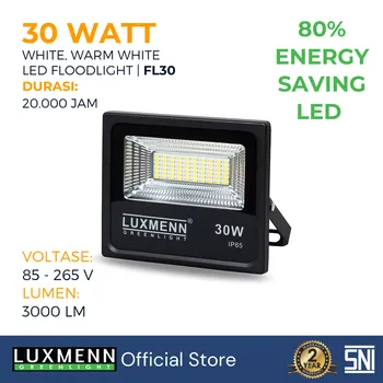 Lampu  Armatur Luxmenn LED LUX - FL30 / 30 Watt / Lampu Sorot Flood Light - Kuning ( 3000k)
