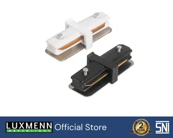 Aksesoris Listrik Luxmenn LED LUX - CTL / Track Light Connector Sambungan Railing / Rel Lampu Sorot Spotlight. Lurus - Hitam