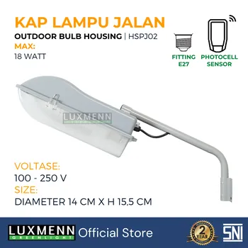 Lampu  Armatur Luxmenn LUX-HSPJ-02 - Housing Lampu Jalan - E27 - Sensor - Sensor