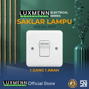 Outlet Listrik Luxmenn Stop Kontak Saklar Lampu Engkel Stop 1 Gang 1 Arah Seri SKIB