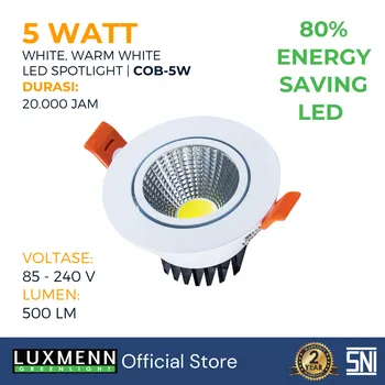 Lampu  Armatur Luxmenn LUX-COB / 5 Watt - Tipe Spotlight - Kuning 3000k