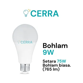 Lampu  Armatur Luxmenn LED CRA - BD009D / 9 Watt / Lampu Bohlam - Putih ( 6000k )