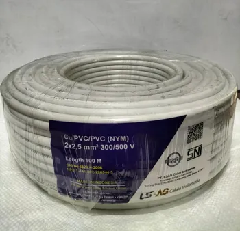 Kabel Listrik LSAG NYM 2 x 2.5 MM2 - Putih