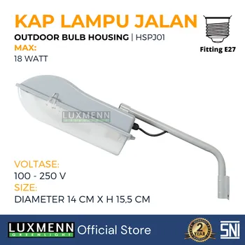 Lampu  Armatur Luxmenn LUX - HSPJ -01 - Housing Lampu Jalan - No Sensor - No Sensor