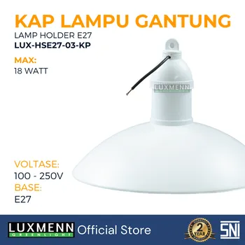 Lampu  Armatur Luxmenn LED LUX - HSE27 /03 / KP / Kap Fitting Lampu Gantung Bohlam E27. Plastik. Outdoor