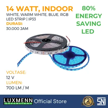 Lampu  Armatur Luxmenn LUX - IP33 / 14 Watt / LED Strip Indoor 5m - Biru