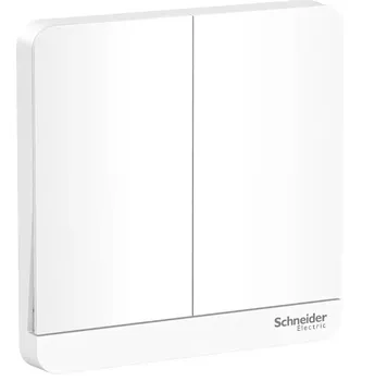 Aksesoris Listrik Schneider Avataron E8332L1LED_WE_G3 (2 Gang 1 Arah)